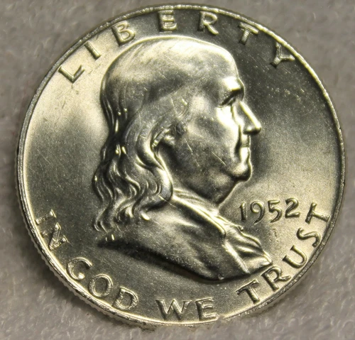 1952D uncirculated franklin half dollar