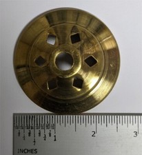 2.5" Round Solid Brass Lamp Vase Cap - VENTED