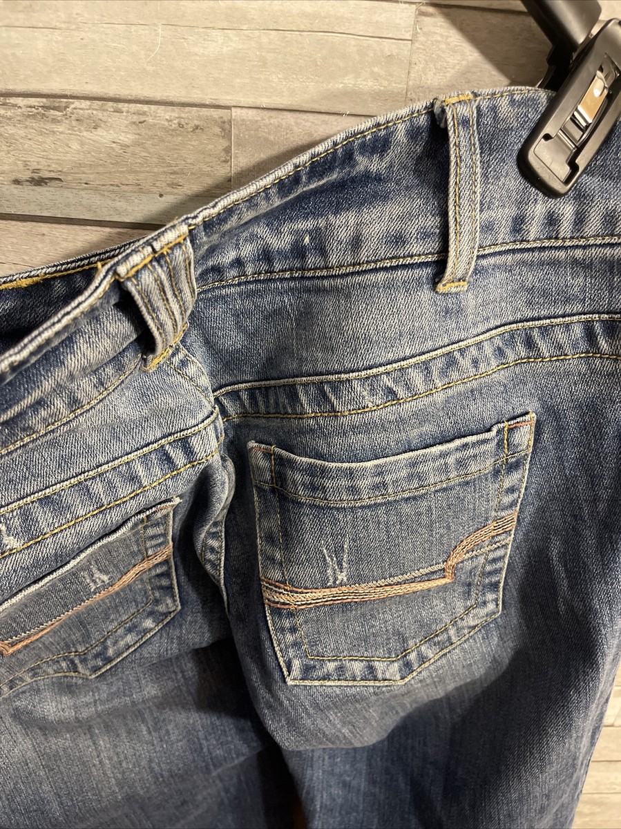 Jean American Eagle Délavé Foncé - Taille 6 - Coupe Regular - Occasion Très Bon état