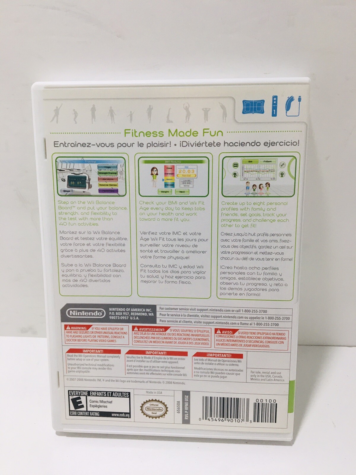 Wii Fit (Nintendo Wii) Fitness Game Complete w/ Manual Tested