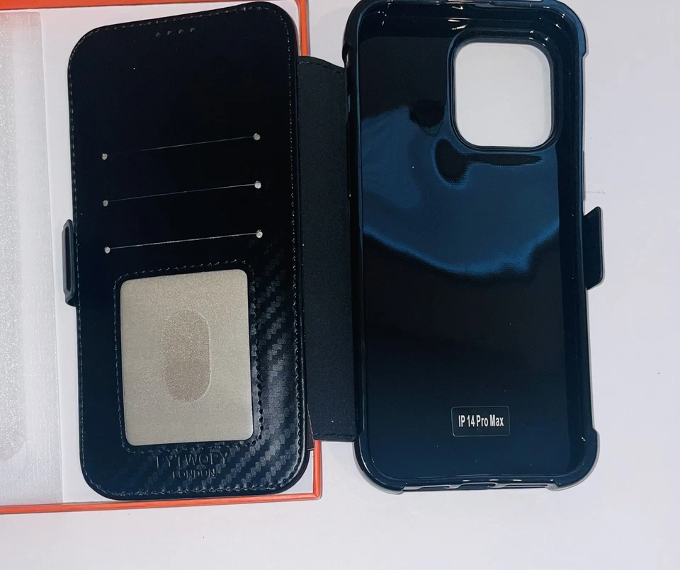 For iPhone 14 Pro 6.1' Wallet case w/RFID Blocking - Credit Card Black - Image 2 of 4