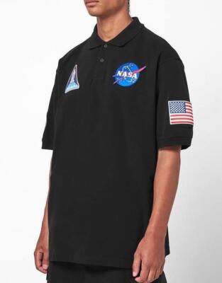 Balenciaga Nasa Polo Shirt Multi Logo T-Shirt Medium rrp £649