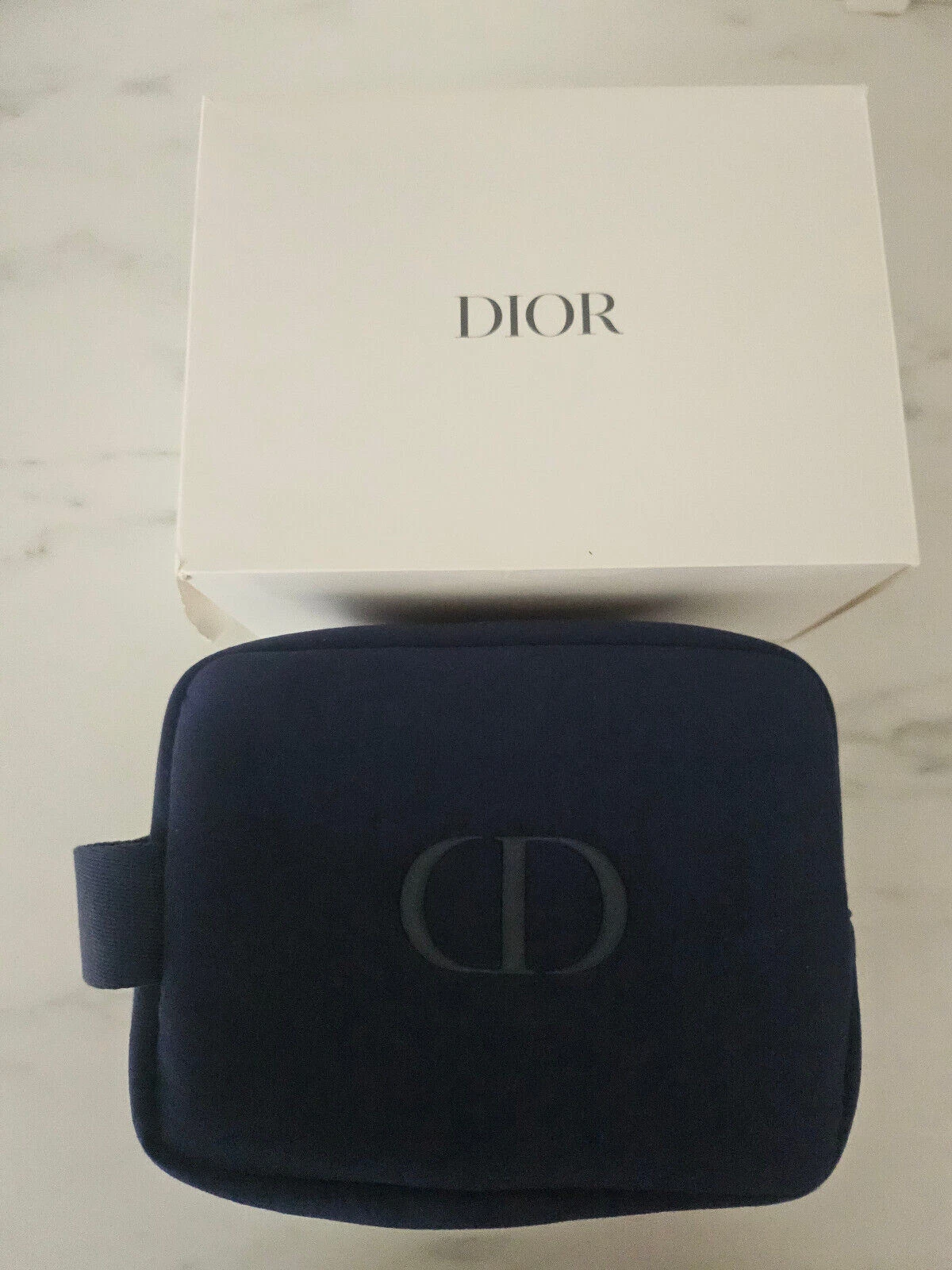 Christian DIOR trousse Pouch Makeup organizer big bag BLUE NEW VIP authentic