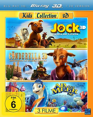 Kids Collection 3D - Jock/Cinderella/Ab ins Meer [3D Blu-ray] NEU/OVP