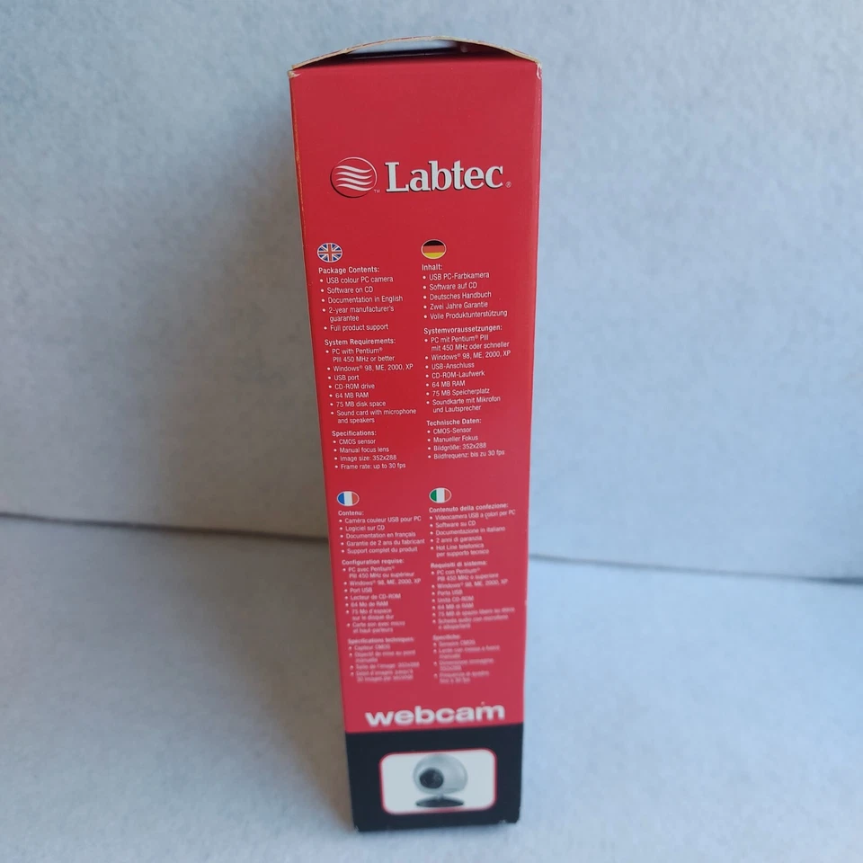 LABTEC WEBCAM USB PC CAMERA - NEW & BOXED - BOX IS OPEN & IN EXCELLENT CONDITION - Image 4 of 4