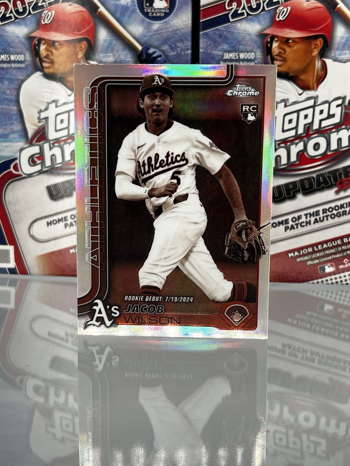 2025 Topps Chrome Update Sepia Refractor Jacob Wilson (RC) USC150 Athletics
