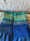 Antique Pennsylvania  Amish Hand Knit Blue Gloves   with Provenance Wonderful — photo 3