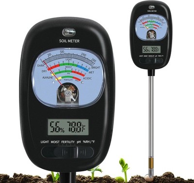 7 in one soil test kit soil moisture meter pH meter sunlight intensity fertility