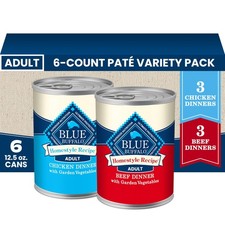 Homestyle Recipe Wet Dog Food Paté Variety Pack, Chicken Dinner & Beef Dinner...