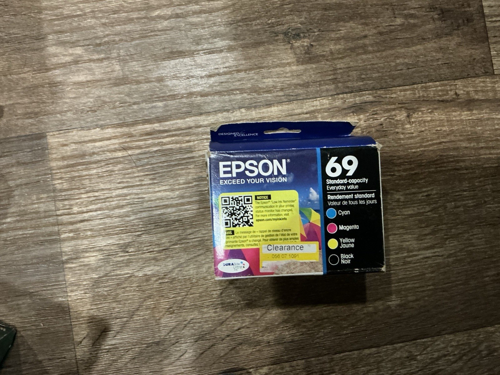 Epson 69 Black Magenta Yellow Cyan Ink Cartridges Exp. 2017