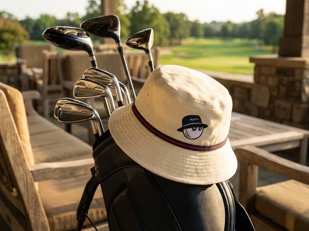 Malbon Golf Hat Unisex Breathable Sun Hat Wind Strap White  display picture 2