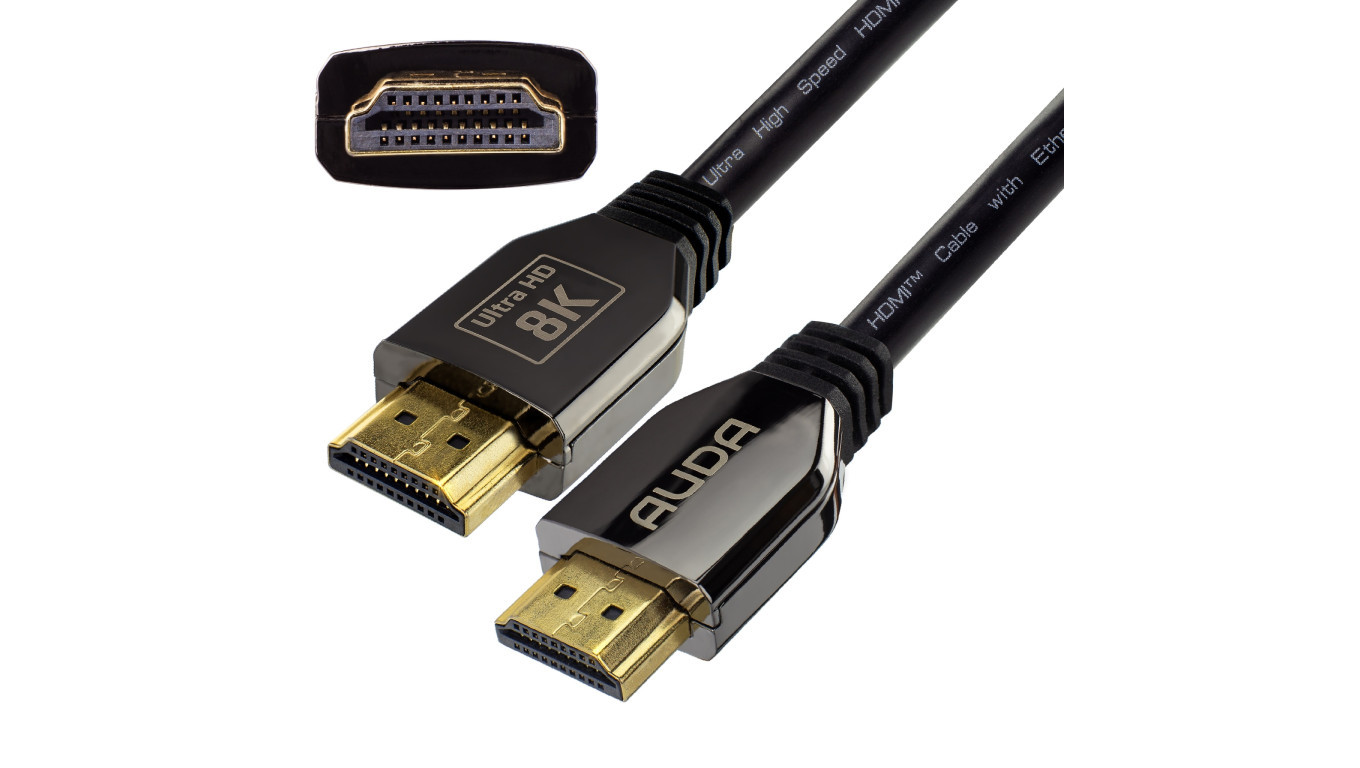 5902166339541 Кабель AUDA Prestige HDMI 2.1 8K со сверхвысокой скоростью 8K@60 4K@120/0,5