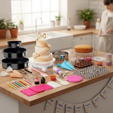Ultimate 567 PCS Cake Decorating Kit with Springform Pans & Rotating Turntable