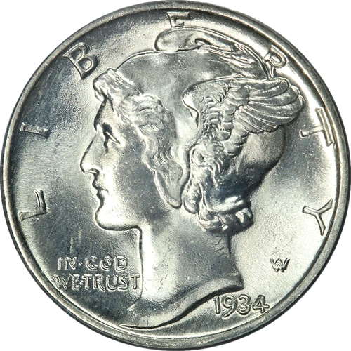 1934-P Mercury Dime PCGS MS66 Superb Eye Appeal Nice Strike
