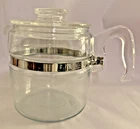 Vintage Pyrex Flameware Glass Percolator 6 Cup Coffee Pot and Lid Only 7756 B