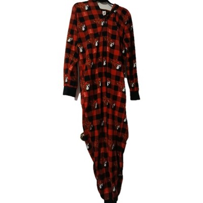 Bucees Unisex Red & White Flannel Print Pajama Pants Men's/Women's, L/X-large