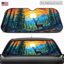 Compact 55 X 32 Car Sun Shade For Windshield - Blocks 98 Uv Rays Yellow Compact 55 X 32 Car Sun Shade For Windshield - Blocks 98 Uv Rays Yellow