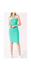 NWT Nine West Reef Green Sweetheart Ribbed Halter Bodycon Dress Women's Size XXL