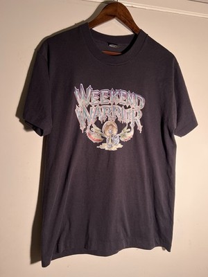 80's VTG Vintage Weekend Warrior Skull Axes Retro Streetwear Rock Band Tee Shirt
