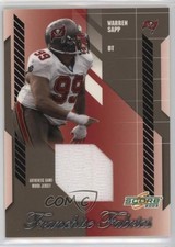 2003 Score Franchise Fabrics /250 Warren Sapp #20 HOF 0p5