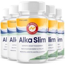 5 Pack Alkaslim Advanced Energy Fitness Support Formula Alka Slim 300 Caps