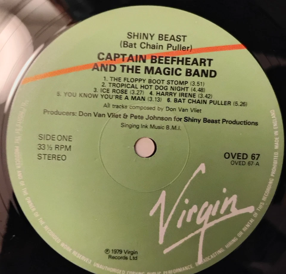 Captain Beefheart & The Magic Band Shiny Beast LP UK 1985 OVED 67 Reissue NM - Image 3 of 4