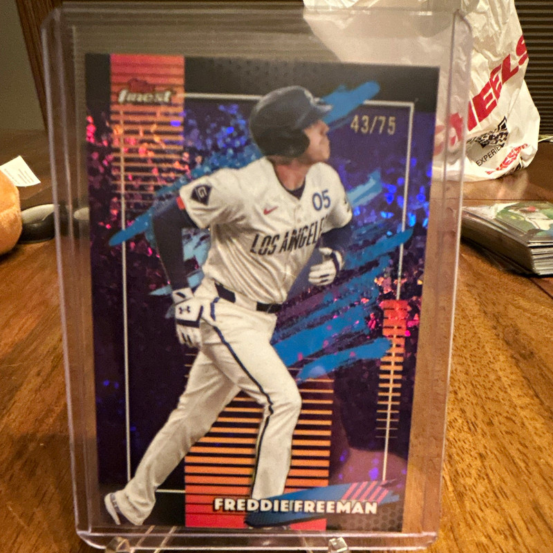 Topps Finest Freddie Freeman Los Angeles Dodgers Serial Numbered #43/75
