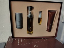 Set 4Pc Perry Ellis M Men 3.4 oz EDT 3 oz ASG 2.75 oz Deodorant .25 Mini