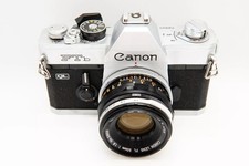 Canon FTB QL 35mm Manual Film Camera Kit  Canon FD 50mm Lens  Battery  strap