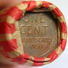 1800's Dated Indian Head Penny Showing On End Of 50 Coin Wheat Cent Roll a-19 — photo 2