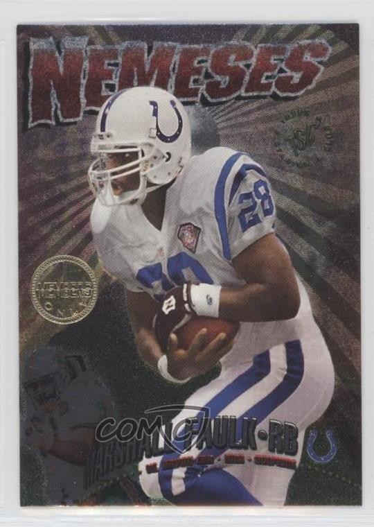 1995 Topps Stadium Club Nemeses Members Only Marshall Faulk Bryan Cox HOF 0dk