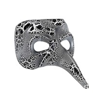 Venezianische Maske Widmann Milano Lang Nase Karneval Mottoparty Schwarz