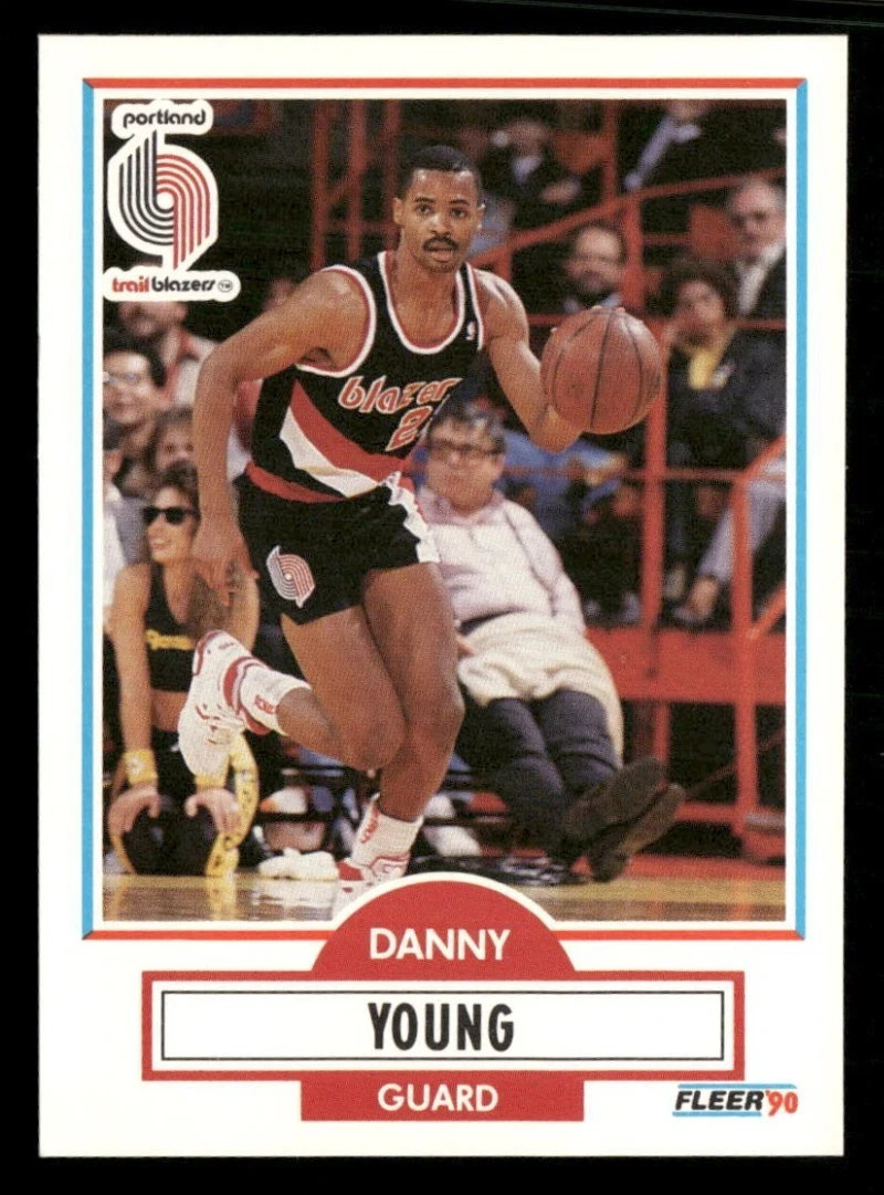 Danny Young 1990-91 Fleer #161 Portland Trail Blazers NBA Basketball Card