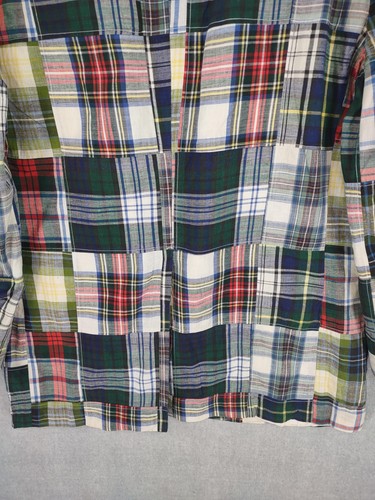 Vintage Mens Madras Patchwork Blazer Medium Multicolor Preppy 70s Carroll Reed - Picture 10 of 24