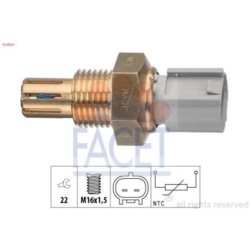 Sensor Ansauglufttemperatur Facet 10.4024 Made In Italy - Oe Equivalent FüR-image