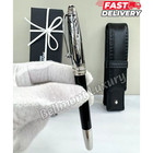 Bid (MB)Meisterstück Black Fountain Pen Silver Cap Guilloche Pattern Rare — photo 1
