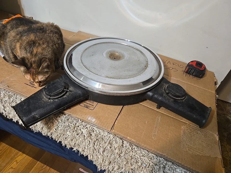 Pontiac Lemans GTO 1969 69 filtro de aire de doble snorkel con tapa cromada 4 V ¡PARECE SÓLIDO!! Foto 2 de 4