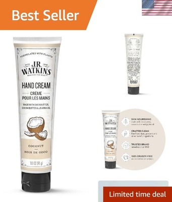 Coconut Scented Hand Cream with Shea & Cocoa Butter - 3.3oz Cruelty-Free Luxury