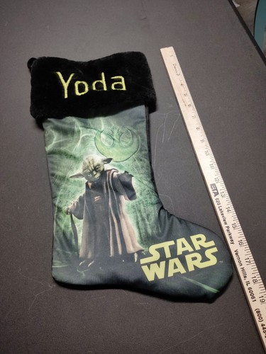 Star Wars Yoda Stocking Green Multi Colored Y2k Pre Owned Good A15