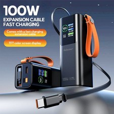 Power bank 100,000mAh 100W | USB-C fast charging power for laptop, phone, Switch