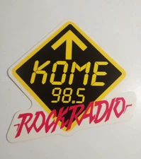 Vintage 1980s KOME 98.5 FM Rock Radio Sticker San Jose CA Radio Station Promo
