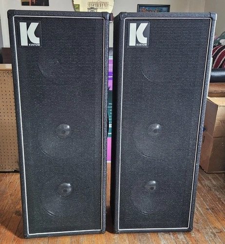 2 VINTAGE KUSTOM MODEL 3+2  SPEAKERS 1970's IMMACULATE CONDITION FROM MY CHURCH - product listing photo