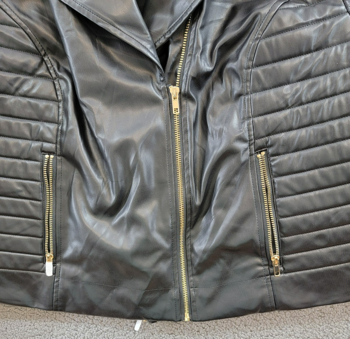 Veste Moto Pour Femme Taille 3X Bordeaux - Neuf Sans étiquette, Style Blousier Motard, Coupe Plus-size