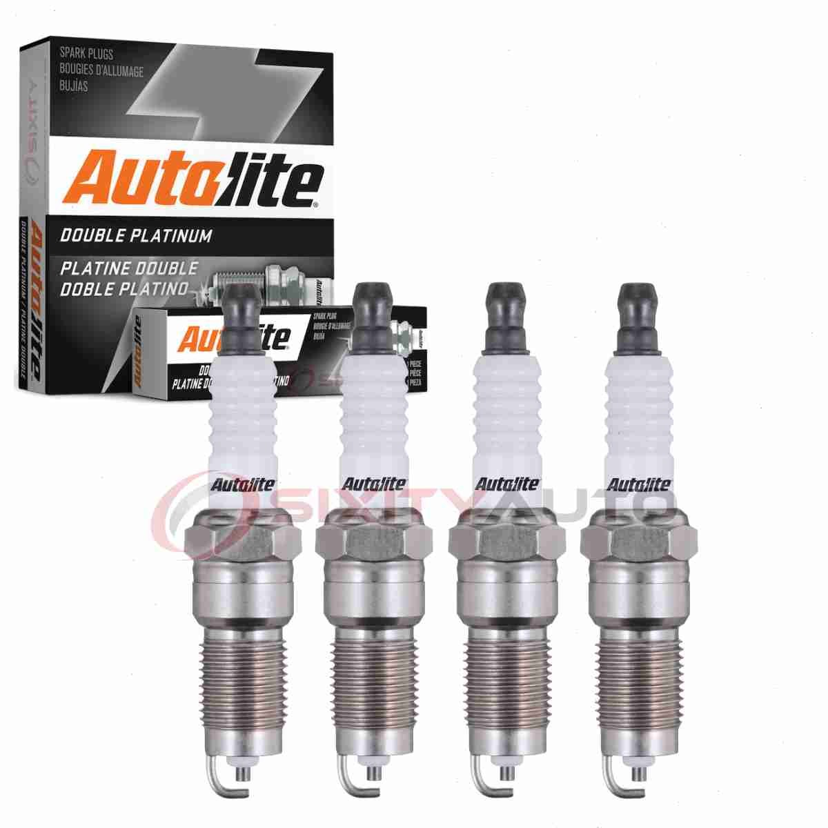 4 pc Autolite Double Platinum Spark Plugs for 1987 Ford EXP Ignition ai