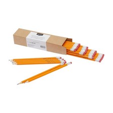 Amazon Basics 2 HB Wood Pencils with Erasers Pre-Sharpened Orange 30 Count