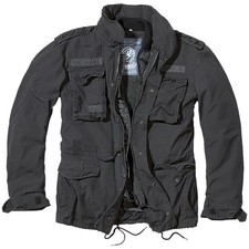 Image of BRANDIT M65 GIANT MENS FIELD JACKET WARM POLICE COAT SECURITY LINER PARKA BLACK