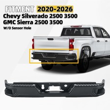 Primed Rear Bumper Assembly 2020-2026 Chevy Silverado 2500/3500 W/o Sensor Holes