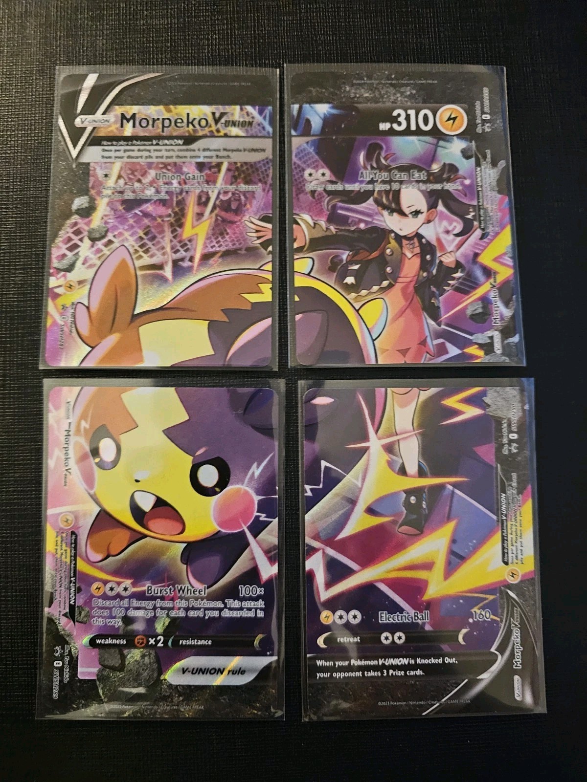 Morpeko V-Union 4 Card Set Promo Crown Zenith SWSH287 SWSH288 SWSH289 SWSH290
