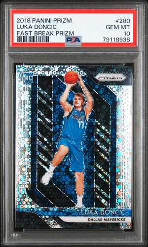 2018 PANINI PRIZM FAST BREAK PRIZM #280 LUKA DONCIC ROOKIE RC PSA 10