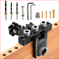 Bohrschablone 3-In-1 FüR HolzdüBel 8-15Mm Mit Positionierungsclip